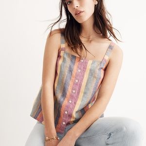 Madewell Rainbow Striped Tank Sz S